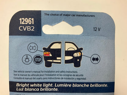 Philips 12961CVB2 Crystalvision Ultra Back Up Lamp Light Bulb 12961 - 4 PACK