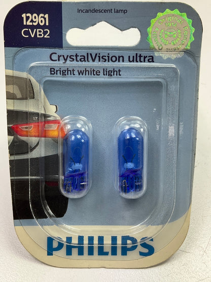 Philips 12961CVB2 Crystalvision Ultra Back Up Lamp Light Bulb 12961 - 2 PACK