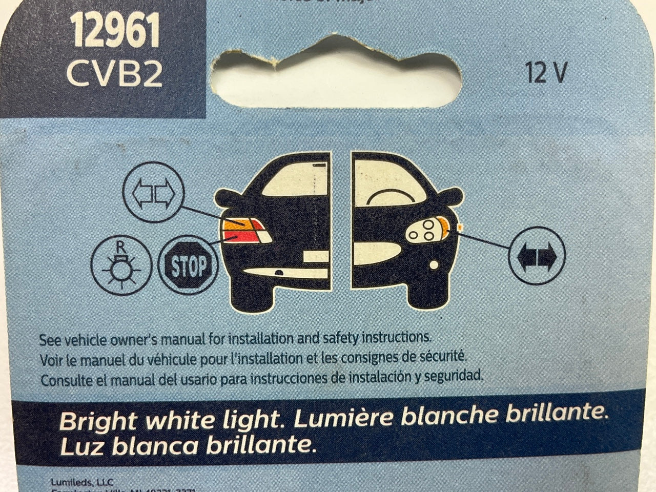 Philips 12961CVB2 Crystalvision Ultra Back Up Lamp Light Bulb 12961 - 2 PACK
