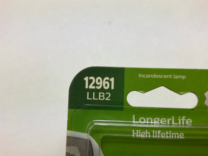 2 / PACK - Philips 12961LLB2 Longerlife License Plate Light Bulbs # 12961