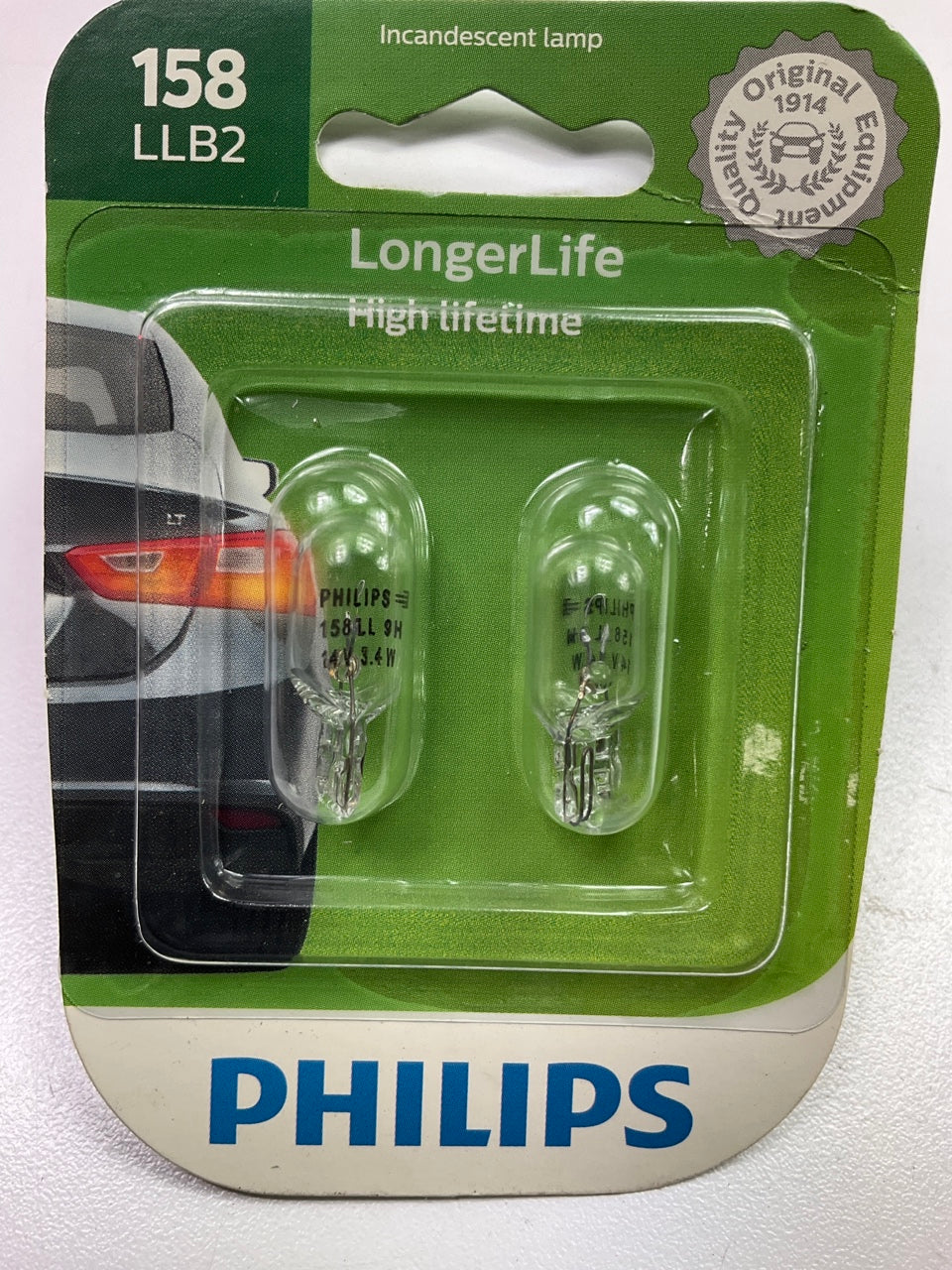 Philips 158LLB2 Longerlife Instrument Panel Light Lamp Bulb 158 - 2 PACK