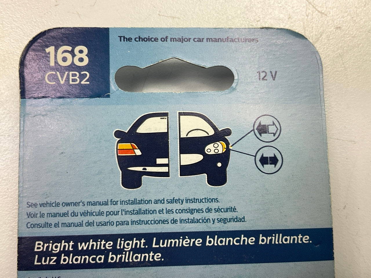 Philips 168CVB2 Crystalvision Ultra License Plate Lamp Light Bulb 168 - 2 PACK
