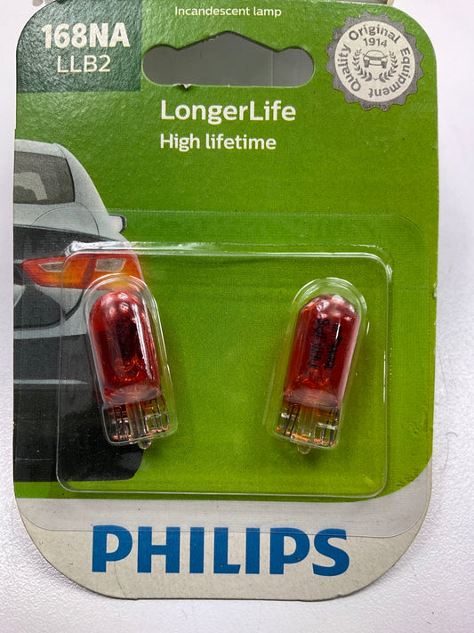 Philips 168NALLB2 Longerlife Side Marker Amber Lamp Light Bulb 168 - 2 PACK