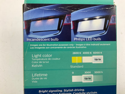 Philips 168WLED Ultinon LED Light 168 White 6000K, Bulbs Bulb # 158, 194, 12961
