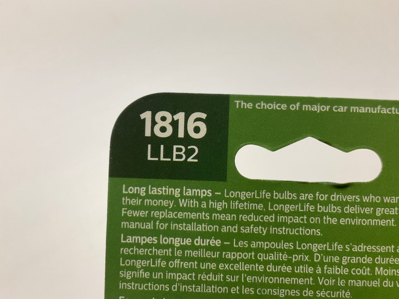 Philips 1816LLB2 LongerLife Instrument Panel Lamp Light Bulb 1816 - 4 PACK
