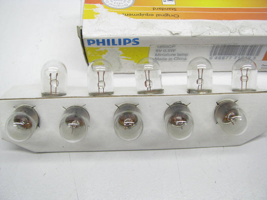 (10) Philips 1850CP Miniature Light Bulbs 5V .05W