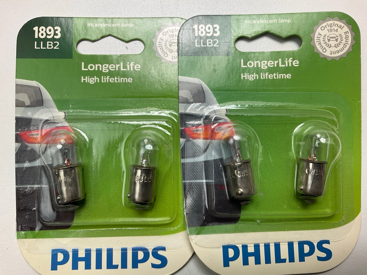 (2) Philips 1893LLB2 Longerlife Instrument Panel Lamp Light Bulb 1893 - 2 PACK