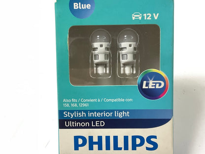 Philips 194BLED Ultinon LED BLUE Instrument Panel Lamp Light Bulb 194 - 2 PACK