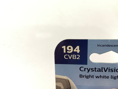 Philips 194CVB2 CrystalVision Ultra Side Marker Lamp Light Bulb 194 - 2 PACK