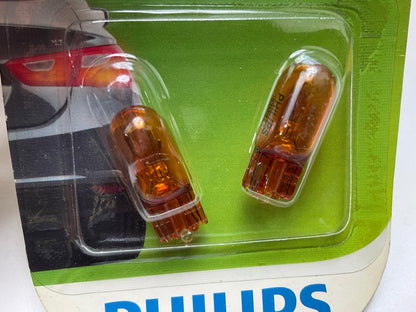 Philips LongerLife 194NA 4W Two Bulbs Front Side Marker Light Amber Light Bulbs