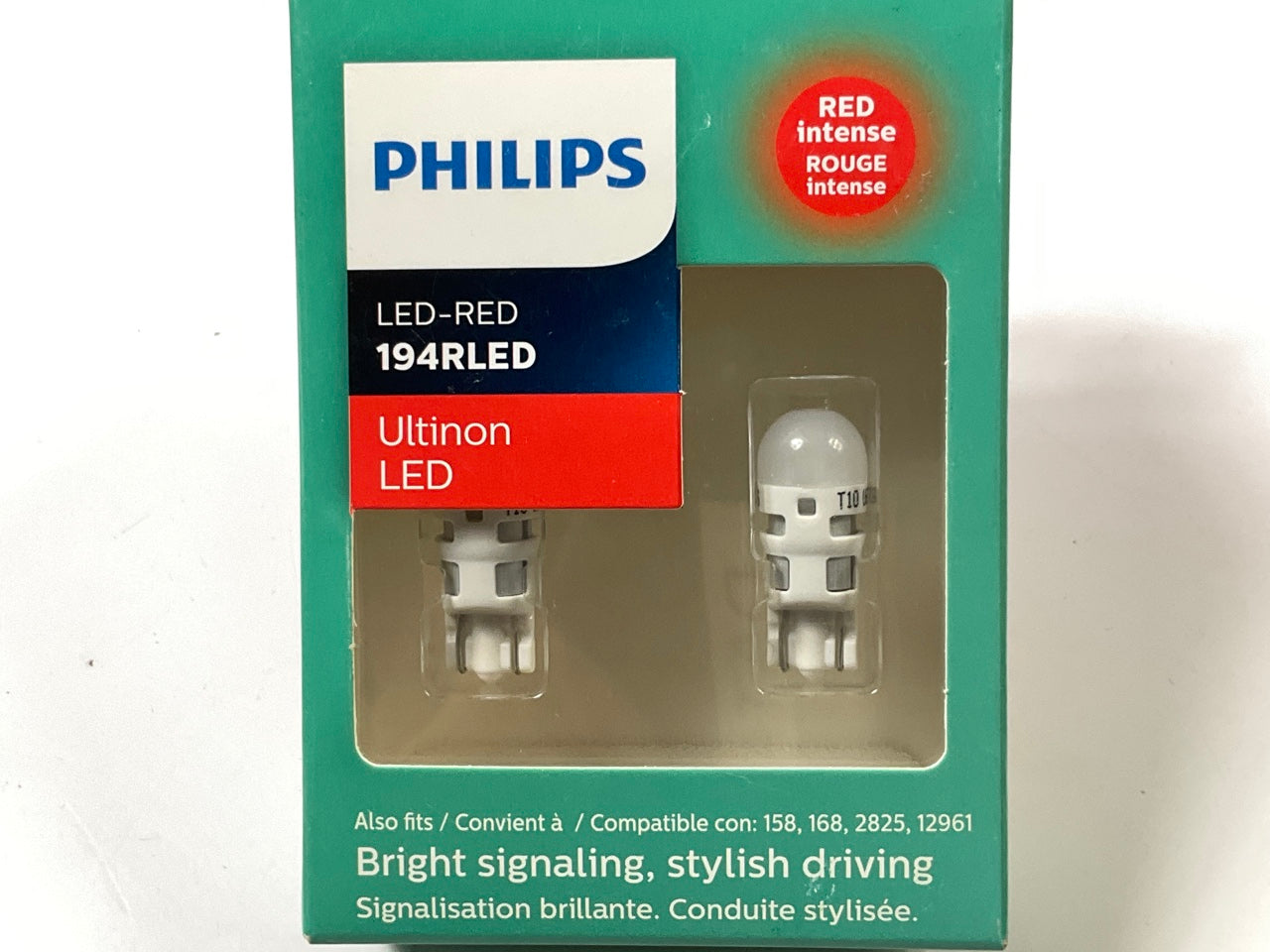 Philips 194RLED Ultinon LED RED Brake Turn Lamp Light Bulb 194 - 2 PACK