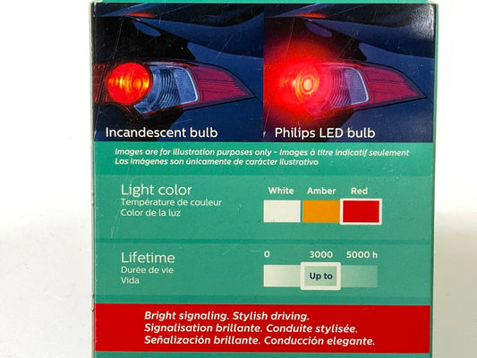 Philips 194RLED Ultinon LED RED Brake Turn Lamp Light Bulb 194 - 2 PACK