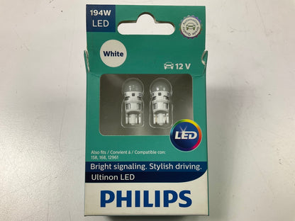 Philips 194WLED Ultinon LED License Plate Lamp Light Bulb 194 - 2 PACK