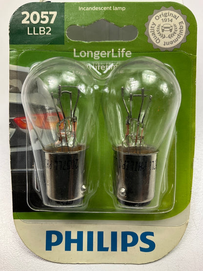 Philips 2057LLB2 Longerlife Brake Lamp Light Bulb 2057 - 2 PACK