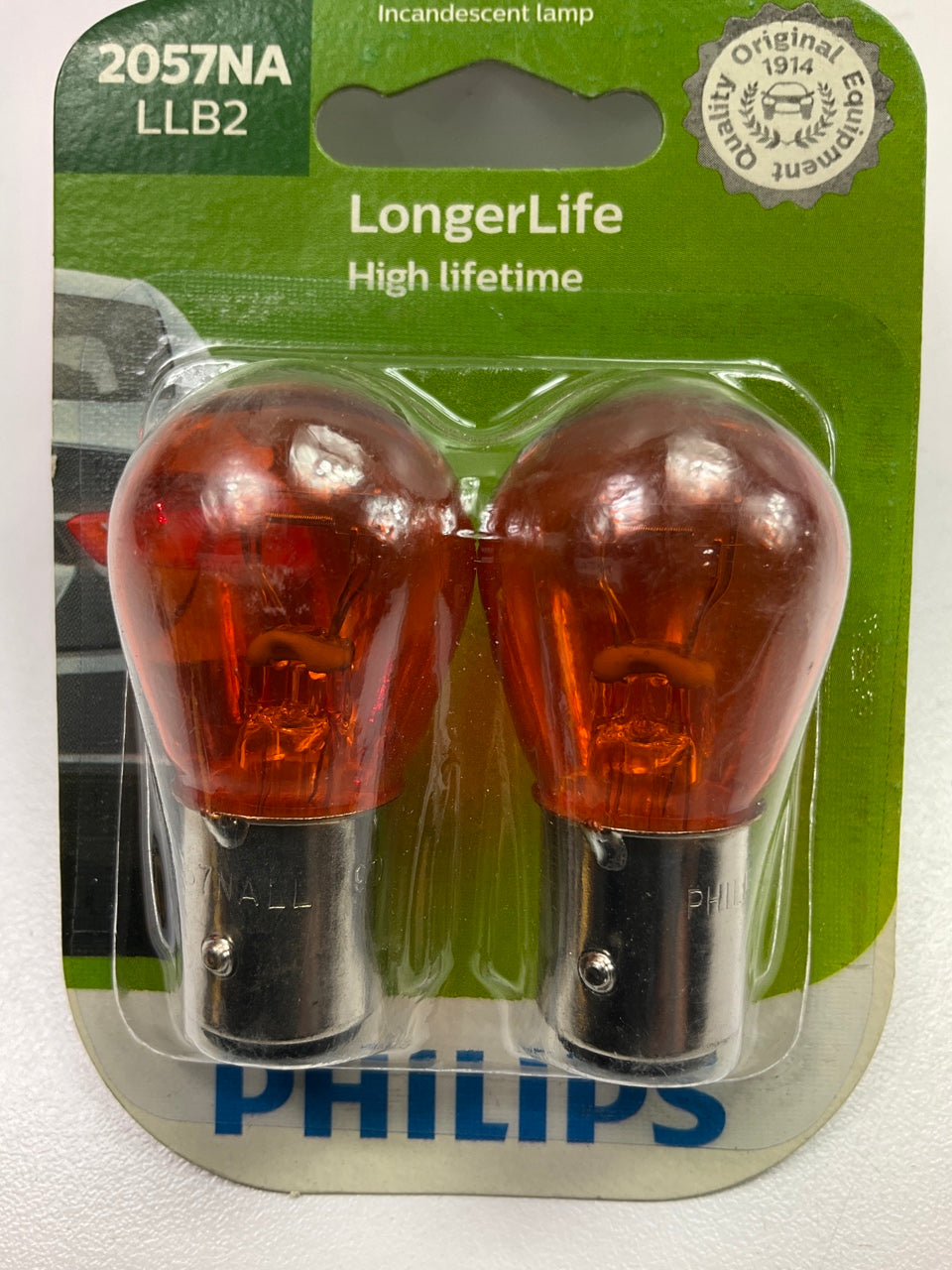Philips 2057NALLB2 Longerlife Amber Turn Signal Lamp Light Bulb 2057 - 2 PACK