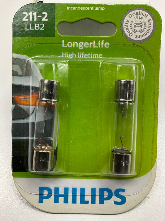 Philips 211-2LLB2 Longerlife Dome Lamp Light Bulb 211-2, 2-PACK