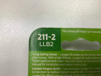 Philips 211-2LLB2 Longerlife Dome Lamp Light Bulb 211-2, 2-PACK