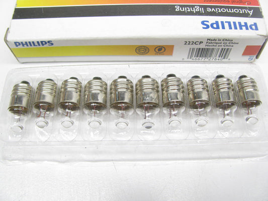 (10) Philips 222CP Miniature Light Bulbs 12V .05A .56W