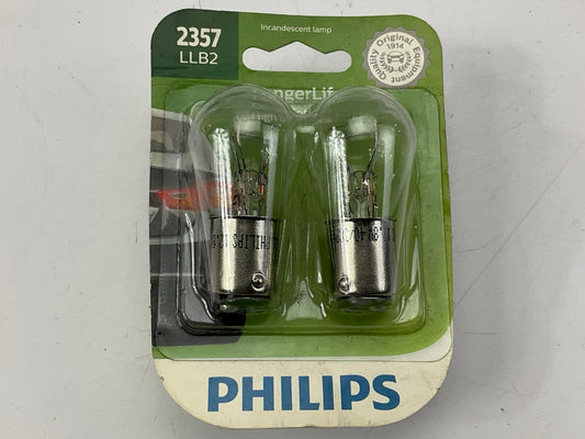 Philips 2357LLB2 Longerlife Tail Light Lamp Bulb - Twin Blister Pack # 2357