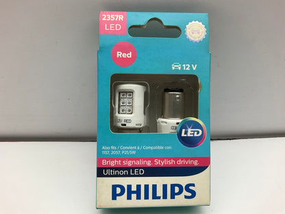 Philips 2357RLED Ultinon LED RED Tail Lamp Light Bulb 2357 - 2 PACK