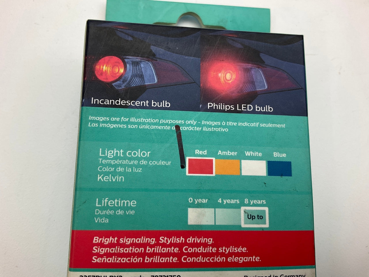 Philips 2357RLED Ultinon LED RED Tail Lamp Light Bulb 2357 - 2 PACK