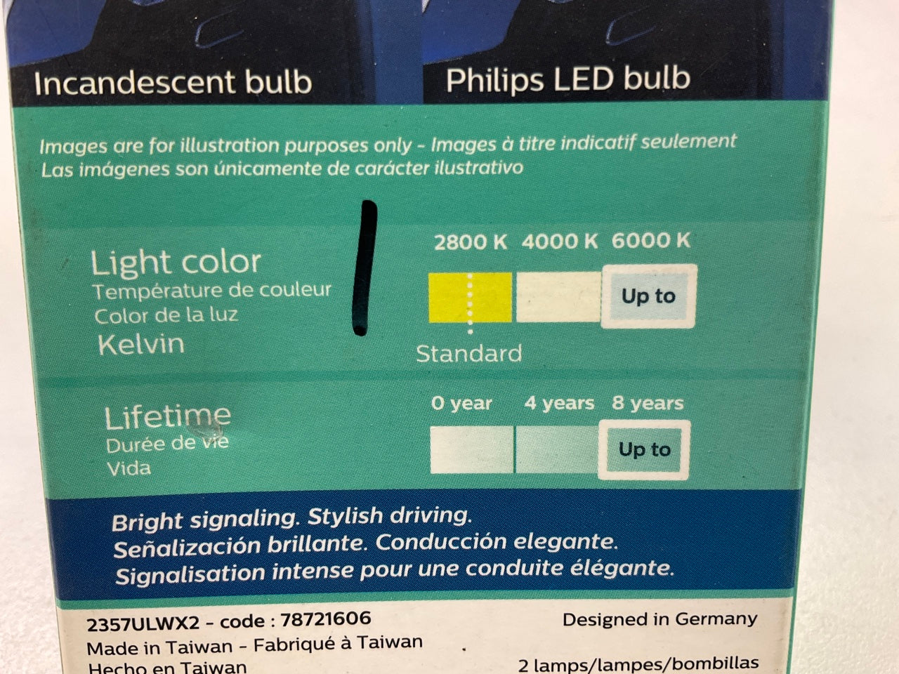 Philips 2357WLED Ultinon LED White Parking Lamp Light Bulb 2357 - 2 PACK