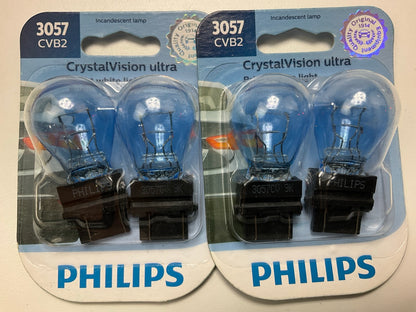 Philips 3057CVB2 Crystalvision Ultra Tail Lamp Light Bulb 3057 - 4 PACK