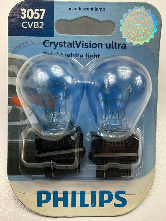 Philips 3057CVB2 Crystalvision Ultra Tail Lamp Light Bulb 3057 - 2 PACK