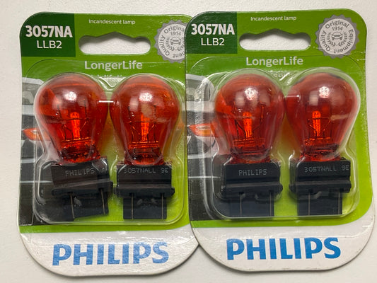 Philips 3057NALLB2 Longerlife Amber Turn Signal Lamp Light Bulb 3057 - 4 PACK