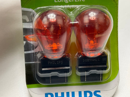 Philips 3057NALLB2 Longerlife Amber Turn Signal Lamp Light Bulb 3057 - 4 PACK