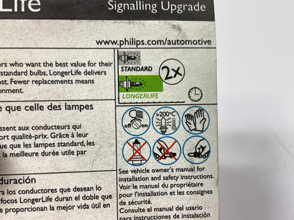 Philips 3057NALLB2 Longerlife Amber Turn Signal Lamp Light Bulb 3057 - 2 PACK