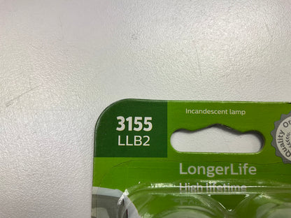 Philips 3155LLB2 Longerlife Back Up Lamp Light Bulb 3155 - 2 PACK