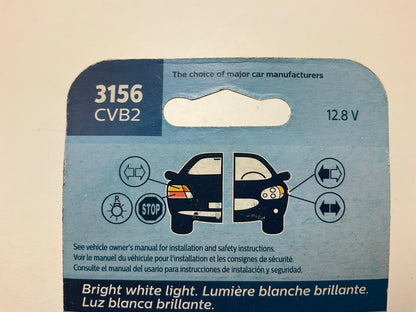 Philips 3156CVB2 Crystalvision Ultra  Back Up Lamp Light Bulb 3156 - 4 PACK