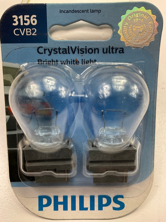 Philips 3156CVB2 Crystalvision Ultra  Back Up Lamp Light Bulb 3156 - 2 PACK