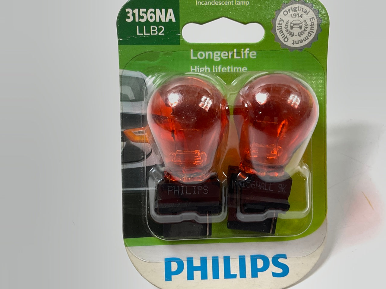 Philips 3156NALLB2 Longerlife Amber Turn Signal Lamp Light Bulb 3156 - 2 PACK