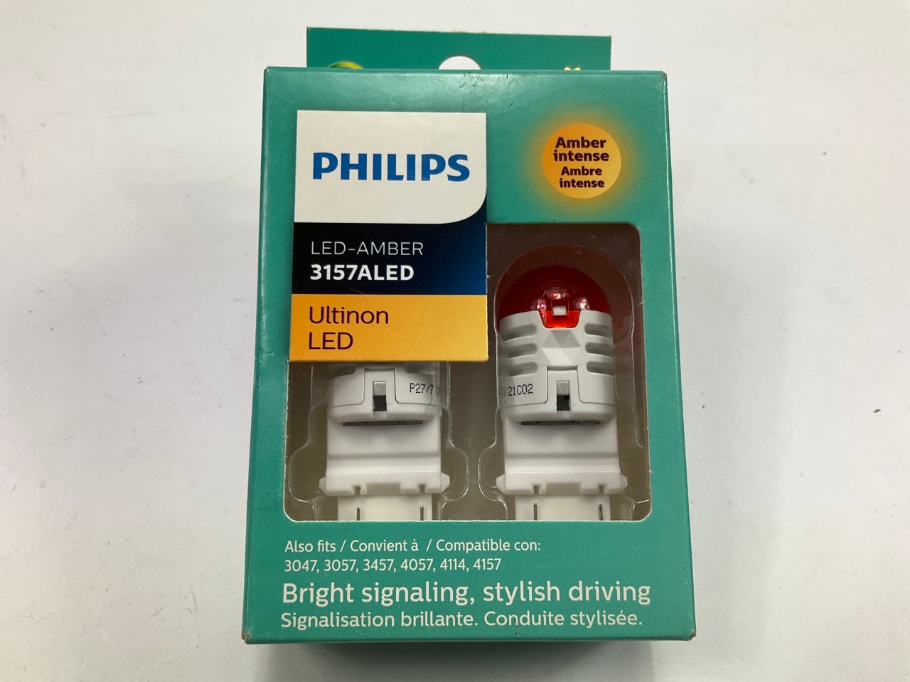 Philips 3157ALED Ultinon LED AMBER Turn Signal Lamp Light Bulb 3157 - 2 PACK