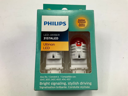 Philips 3157ALED Ultinon LED AMBER Turn Signal Lamp Light Bulb 3157 - 2 PACK