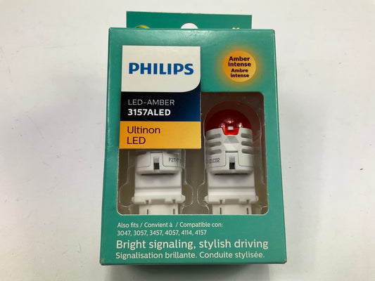 Philips 3157ALED Ultinon LED AMBER Turn Signal Lamp Light Bulb 3157 - 2 PACK