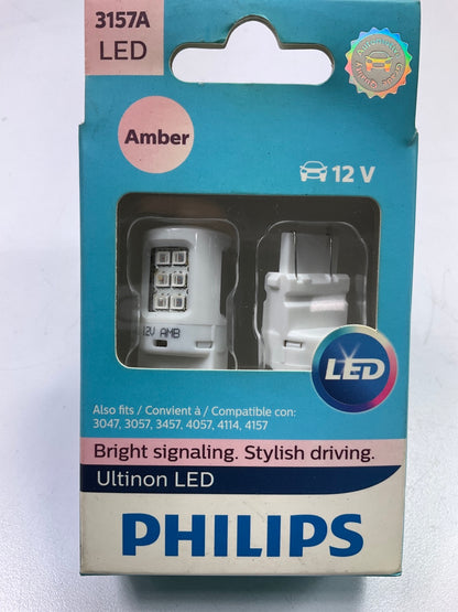 Philips 3157ALED Ultinon LED AMBER Turn Signal Lamp Light Bulb 3157 - 2 PACK