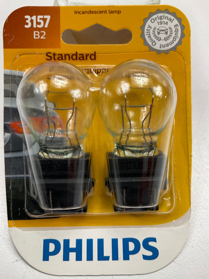 Philips 3157B2 Standard Brake Lamp Light Bulb 3157 - 2 PACK