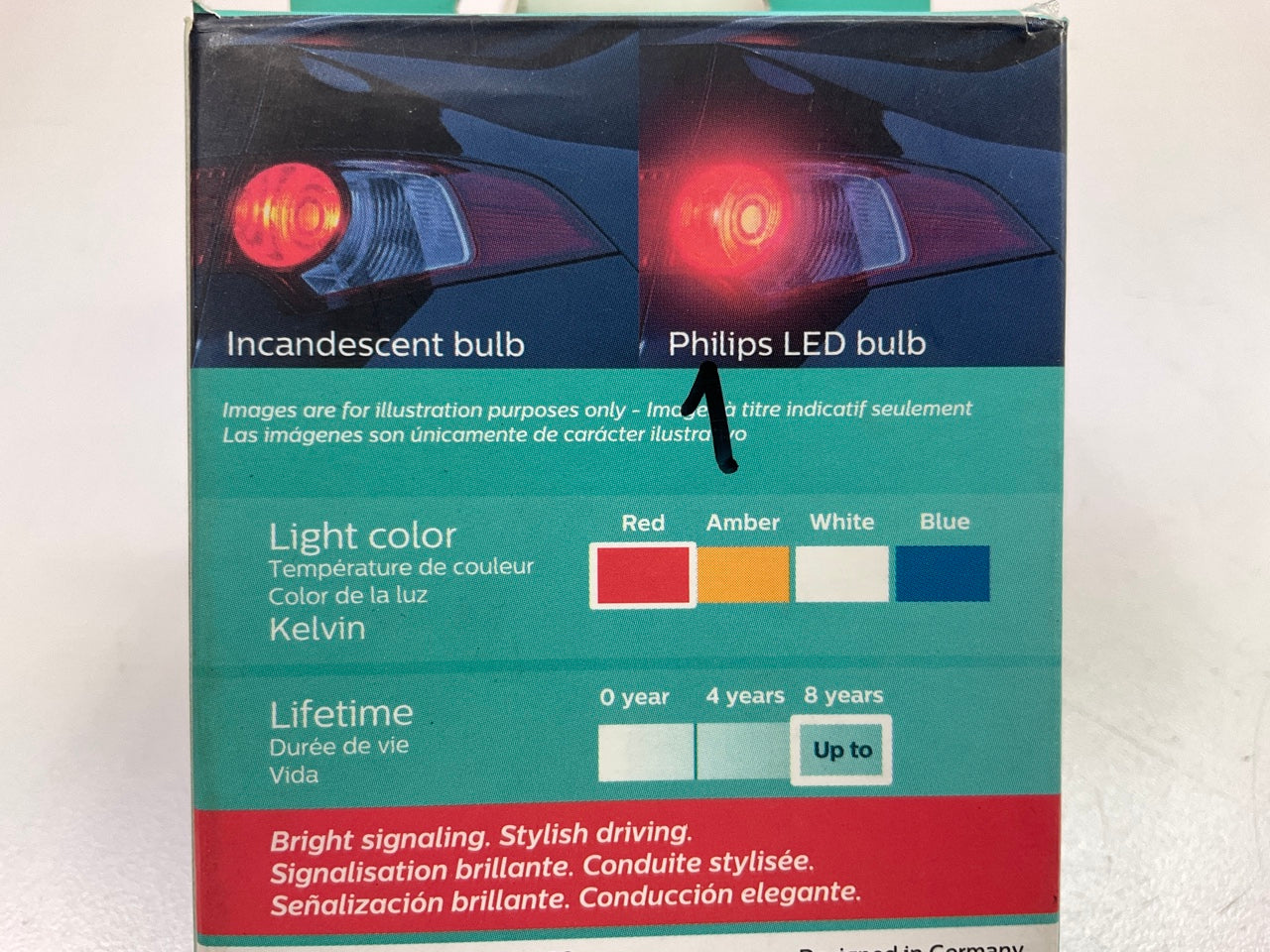 Philips 3157RLED Ultinon LED RED Brake Lamp Light Bulb 3157 - 2 PACK