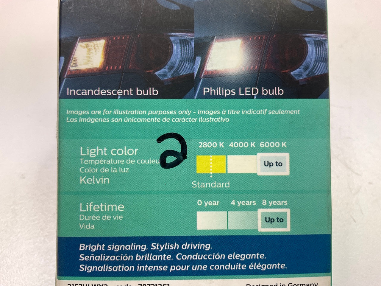 Philips 3157WLED Ultinon LED White Parking Lamp Light Bulb 3157 - 2 PACK