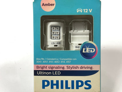 Philips 3457ALED Ultinon LED AMBER Turn Signal Lamp Light Bulb 3457 - 2 PACK