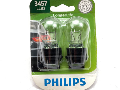 (2) Philips 3457LLB2 Longerlife Turn Signal / Brake Light Bulbs # 3457