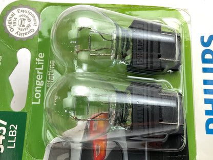 (2) Philips 3457LLB2 Longerlife Turn Signal / Brake Light Bulbs # 3457