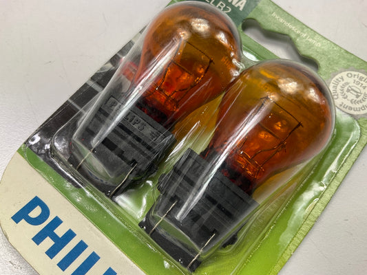 Philips 3457NALLB2 Longerlife Amber Turn Signal Lamp Light Bulb 3457NA - 2 PACK