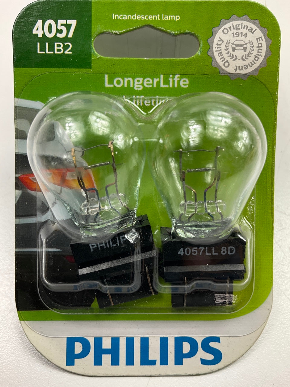 Philips 4057LLB2 Longerlife Tail Lamp Light Bulb 4057 - 2 PACK
