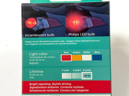 Philips 4057RLED Ultinon LED RED Brake Tail Light Bulb 4057 - 2 PACK