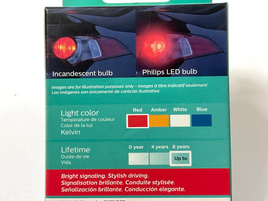 Philips 4057RLED Ultinon LED RED Brake Tail Light Bulb 4057 - 2 PACK
