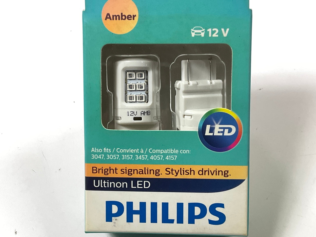 Philips 4114ALED Ultinon LED AMBER Daytime Running Lamp Light Bulb 4114 - 2 PACK